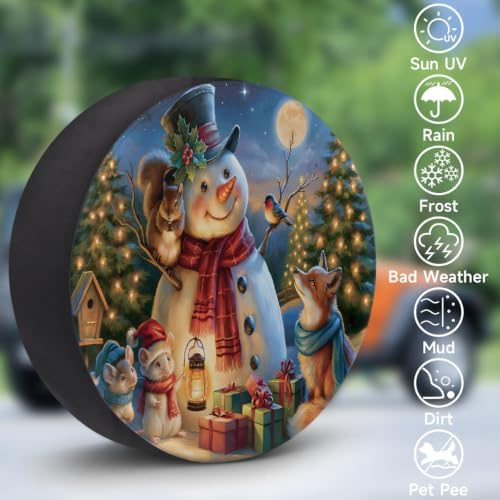 Christmas Spare Tire Cover Waterproof Dust-Proof Spare Wheel Covers - Image 3