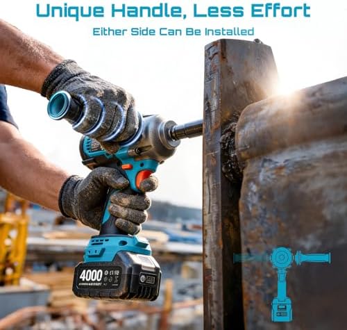 Seesii Upgraded Cordless Impact Wrench 885Ft-lbs: 1/2" Impact Gun - Image 3