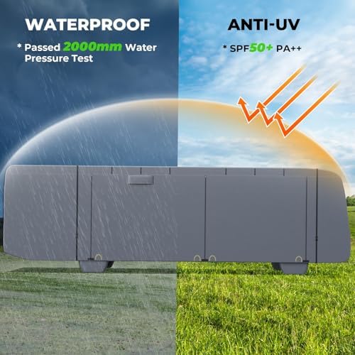 Fonzier 9 Layers Heavy Duty Class A RV Cover & 4 Tire Covers - Image 3