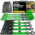 Rhino USA Heavy Duty Ratchet Tie Downs by RhinoUSAInc