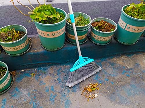 Three-Section Telescopic Aluminum Alloy Rod Long-Handled Broom - Image 5
