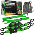 Rhino USA Retractable Ratchet Straps - 2in x 10ft by RhinoUSAInc