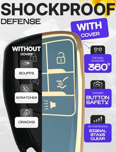 Lucrum Compatible with Chevy, Buick Key Fob Cover & Keychain - Image 4