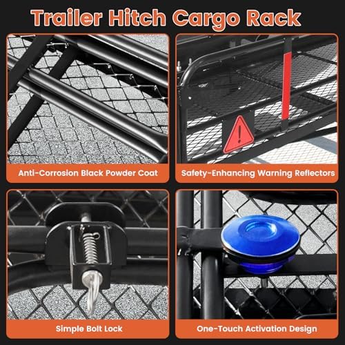 Folding Hitch Mount Cargo Carrier - Image 5