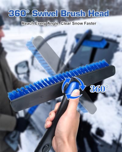 40.5‘’ Extendable Snow Brush & Ice Scraper - Image 5