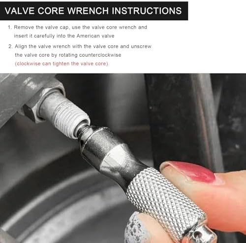 2 PCS Tire Valve Core Removal Tool, Rust Proof Stainless Steel Valve Core - Image 5