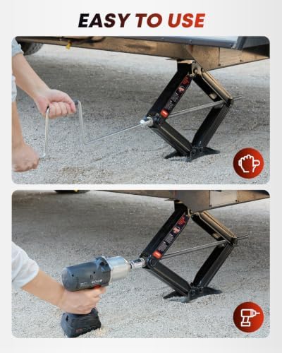 Kohree 6500lbs Heavy Duty RV Stabilizer Jacks 2 Pack, 24 Inch - Image 3
