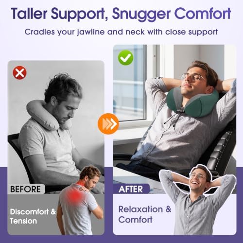 CloudBliss Neck Pillow for Sleeping, Memory Foam Travel Pillow - Image 6