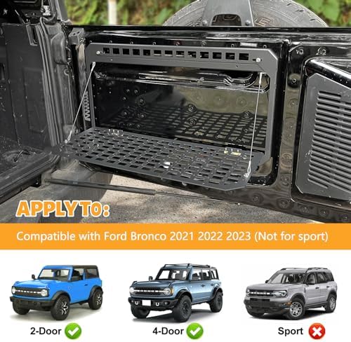 Foldable Tailgate Rack for 2021 2022 2023 2024 Ford Bronco 2/4 Door - Image 3