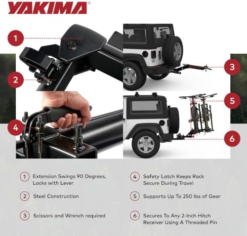 YAKIMA, Swing-Away Bike Rack Adapter, Works - Image 3
