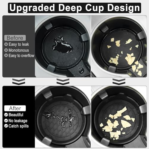 SINGARO Car Cup Holder Coaster, Silicone Cup Holder Insert, Universal Non-Slip - Image 2