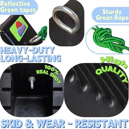 Goshen Sun- Heavy Duty Green Rubber Wheel Chocks - Image 3