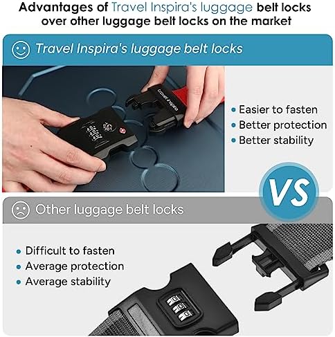 Travel Inspira 2 Pack Luggage Straps - Image 6