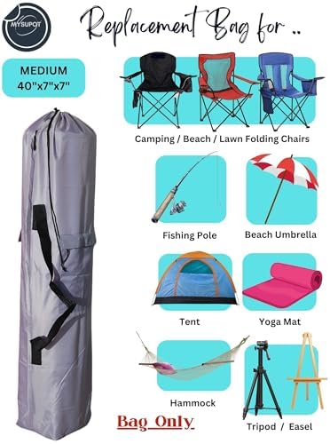 40"x7"x7" Replacement Bag for Folding Camping Chair, Camp Chairs, Yoga Mat - Image 5