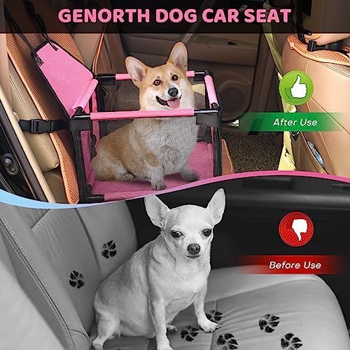 GENORTH Small Dog Car Seats for Small Dogs, Portable Puppy/Pet Car Booster Seat - Image 4