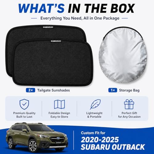 Car Window Shades for 2021-2025 Subaru Outback Rear Window Mesh Sun Shade - Image 7