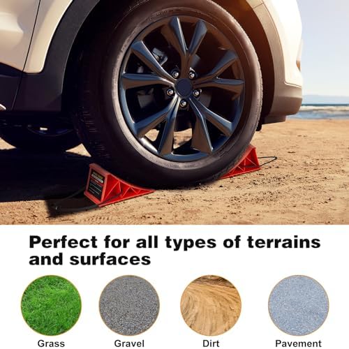 PAHTTO Wheel Chocks, Hard Plastic Wheel Chocks for, Effective in Keeping Your - Image 6
