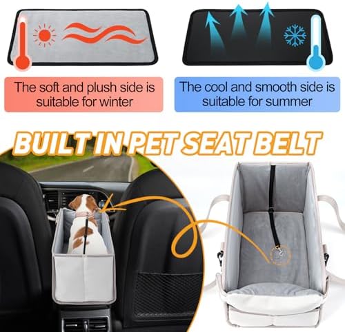 Portable Dog Car Seat for Small Dogs, Puppy Car Seat - Image 6