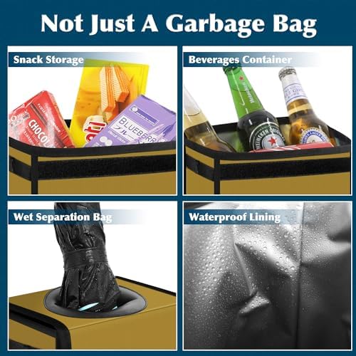 Femuar Car Trash Can with Lid - Image 4