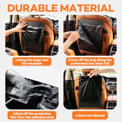 40 Count Hanging Car Trash Bags, Disposable Leak-proof Garbage Can - Image 6