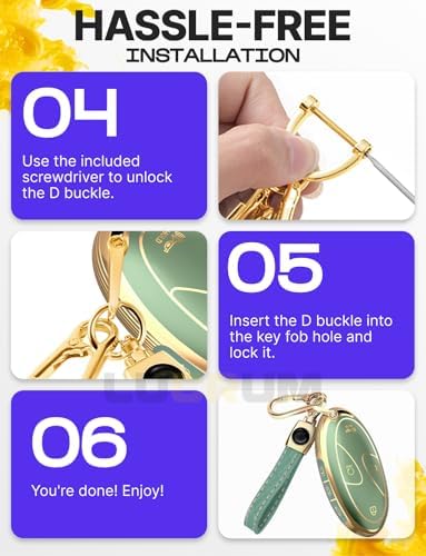 Lucrum Compatible with Hyundai Key Fob Cover & Keychain - Image 7