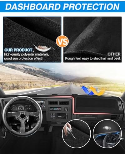 Cartist Dash Cover for Dodge Dakota 1987-1996 Dashboard Cover Mat - Image 5