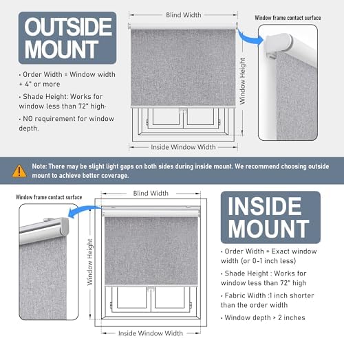 AOSKY Custom Blackout Cordless Roller Shade - Image 6