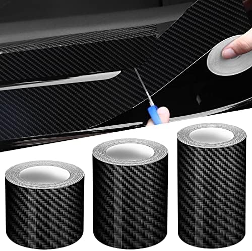Tallew 3 Rolls 67 ft Carbon Fiber Vinyl Wrap Car Edge Door Sill Protector by Tallew
