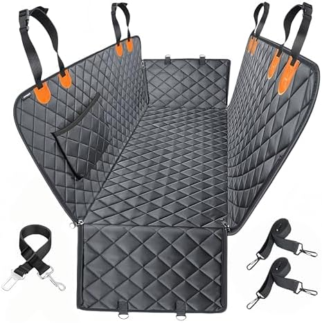 Dog Car Seat Cover for Back Seat, Heavy Duty Dog Hammock for Car by Unknown