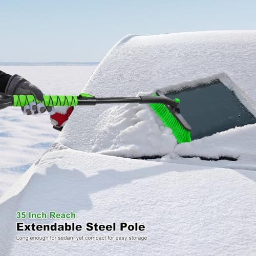 SEAAES Car Ice Scraper and Brush, Extendable Snow Brush - Image 4