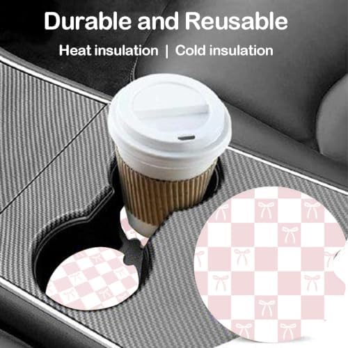 Ceramic Car Coasters – Absorbent Car Cup Holder Coaster Set - Image 2