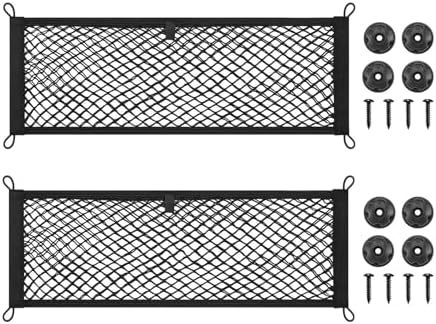 2 Layer Small Cargo Net, Cargo Storage Pocket Net, Mesh Elastic Pouch Organizer by KAKKOII