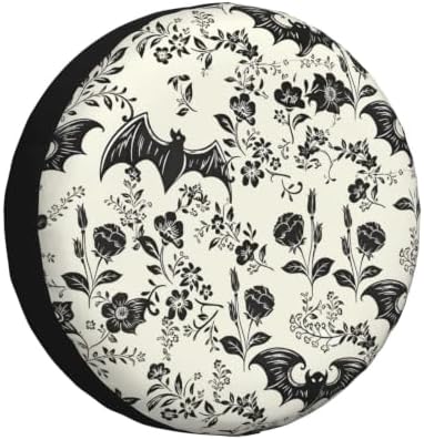 Bat Flower Spare Tire Cover Waterproof Wheel Cover 17 Inch Universal Fit by Unknown