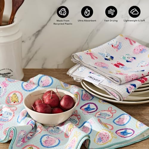 RECYCO Waffle Kitchen Towel Set of 2 - Image 3