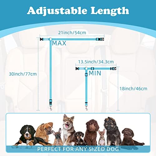 BWOGUE Dog Seat Belt for Car, Headrest Restraint Lead, Non-Elastic - Image 4