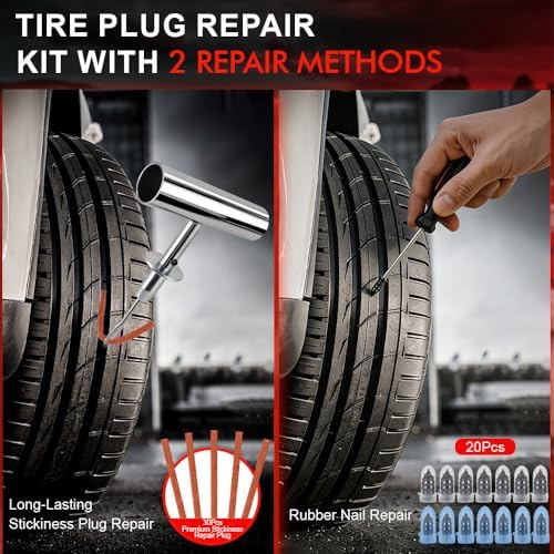 77Pcs Tire Plug Kit, Heavy Duty Tire Repair - Image 3