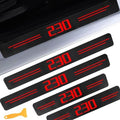 Door Sill Protectors for 2-Serie 230i, Carbon Fiber Leather Front/Rear Door by CHIYLE