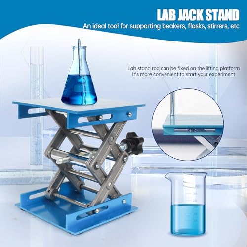 Lab Jack, 8x8 Inch Anodized Aluminum Lifting Platform, 200x200mm Double Scissor - Image 5
