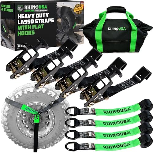 Rhino USA Car Hauler Tie Down Straps by RhinoUSAInc