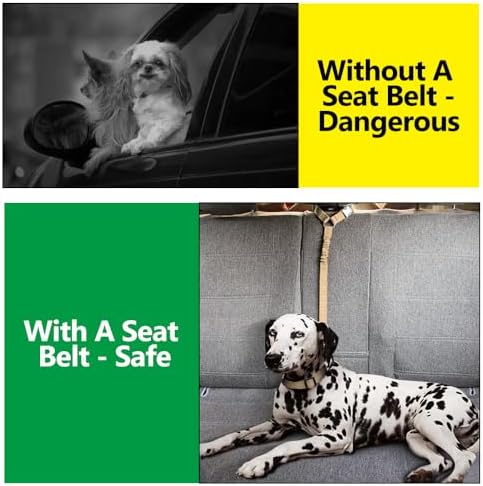 Plutus Pet Dog Seat Belt for Car Headrest, Reflective - Image 3