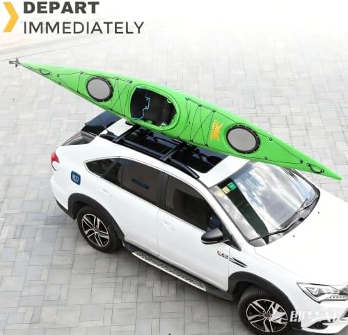 IKURAM R Iron Kayak Roof Rack Folding J-Style Universal 3-in-1-Black - Image 4