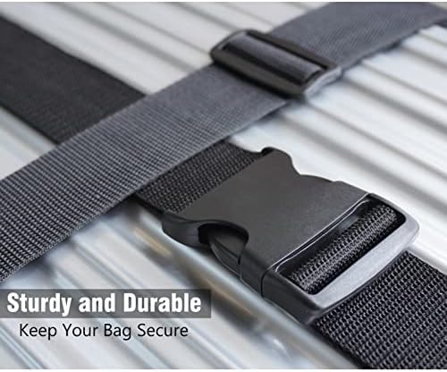 4 PCS Luggage Strap 78" x 2" Suitcase Belts Wide Adjustable Packing Straps - Image 2