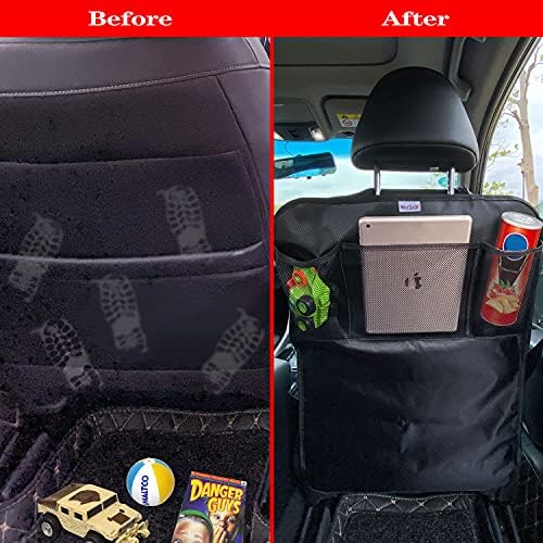Meolsaek Kick Mats Back Seat Protector, Waterproof Oxford Seat Back Protector - Image 5
