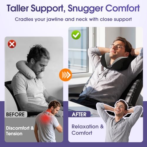 CloudBliss Memory Foam Travel Neck Pillow Airplane - Image 6