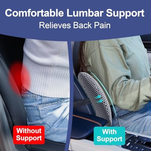 BYMECOST Lumbar Support Pillow for Car, Memory Foam Car Back Cushion - Image 4