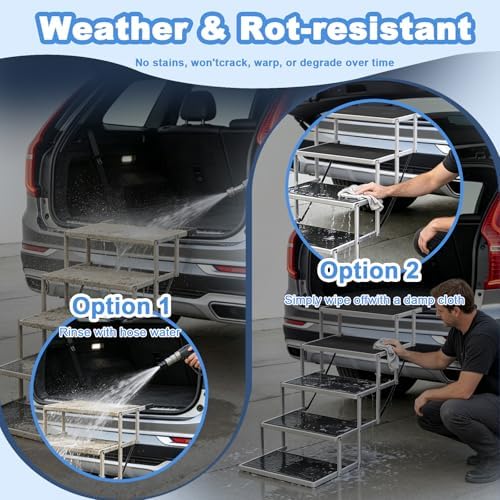 Dog Steps for Car & SUV – 5-Step Foldable Pet Stairs for Large Dogs, Non-Slip - Image 7