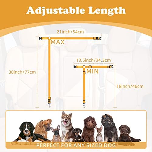 BWOGUE Dog Seat Belt for Car, Headrest Restraint Lead, Non-Elastic - Image 4