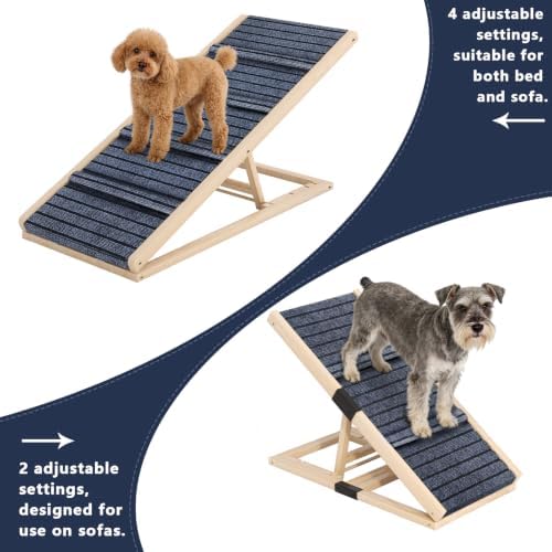 Adjustable Wooden Dog Ramp for Small Dogs, 27.6" Long x 11.8" Wide - Image 7