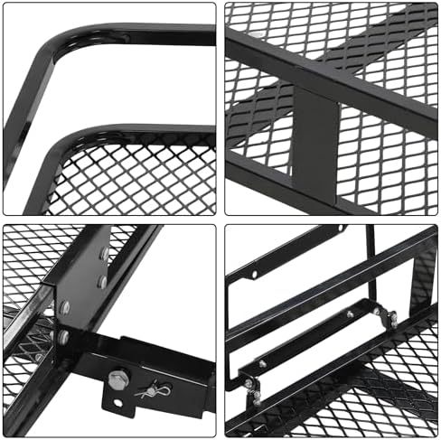 zeech 500 LBS Capacity 2" Receiver 60" x 36" x 6" Black Steel Folding Trailer - Image 6
