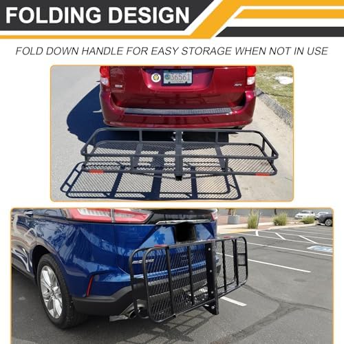 Hitch Cargo Carrier Rack 550lbs 60"x21"x6" Compatible - Image 4